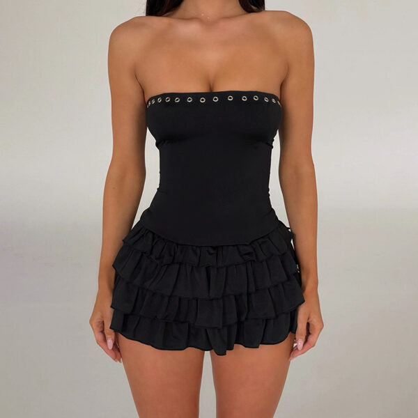 Tube Top Backless Slim Fit Cake Dress