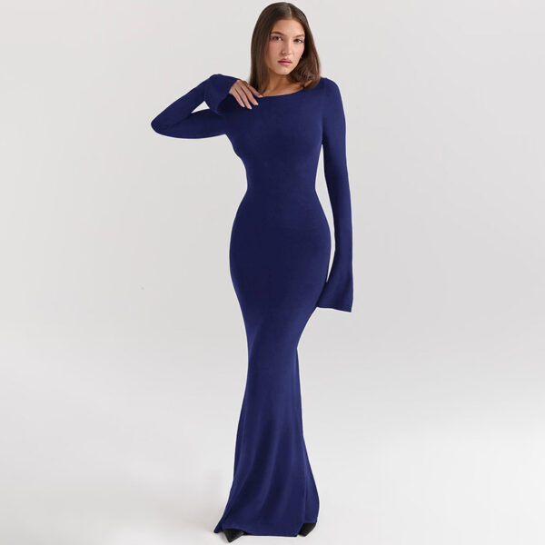 Backless Slim Fit Dress - Image 2