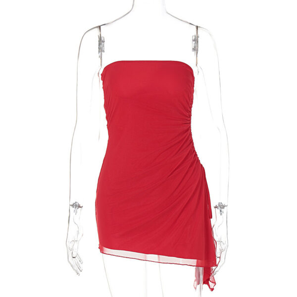 Y2K Tube-top Split Dress Backless Short Dresses For Women - Image 5